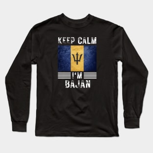 Keep Calm I'm Bajan Long Sleeve T-Shirt